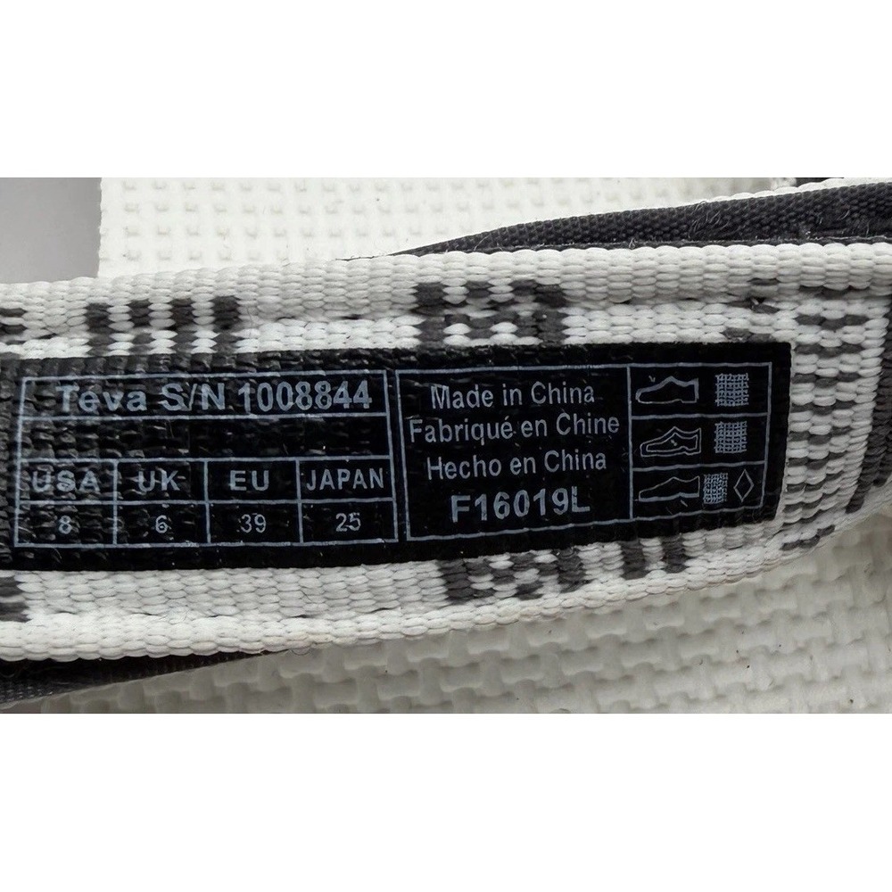 New TEVA Flatform Universal Women's Sandals Sz 8 White Navy Shoes 11008844 Aztec - Picture 3 of 10